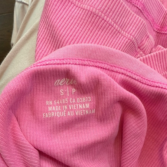 Aerie Halter Ribbed‎ Vibrant Pink Top Size Small - Picture 3 of 4